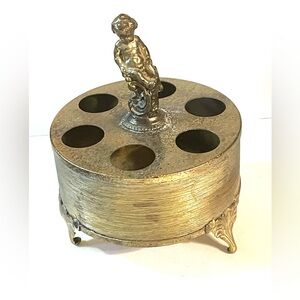 Vintage Gilt Cherub Lipstick Holder